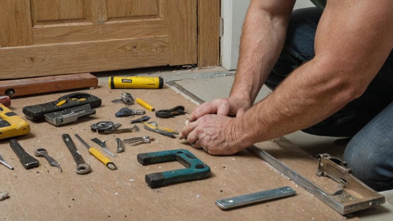 dørreparasjon, DIY hjemforbedring, vedlikehold av hjem, fikse hengsler, tips for hjemmereparasjon
