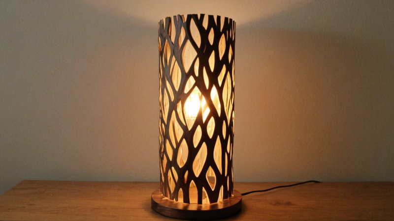 DIY lampe, kunstnerisk lampe, hjem forbedring, kreativ belysning, håndlaget dekor