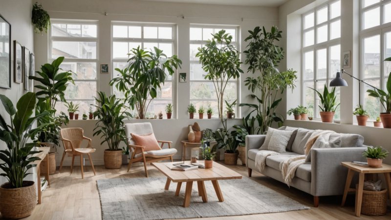 innendørs planter, interiørdesign, plantepleie, atmosfære, hjemmeforbedring, velvære