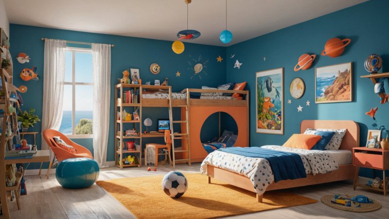 barneromdesign, tema barnerom, DIY barneinnredning, kreative barnerom, hjemforbedring, interiørdesign
