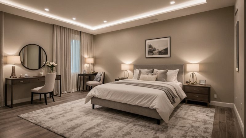 renovering av soverom, hjemforbedring, gjør det selv, interiørdesign, fargepalett