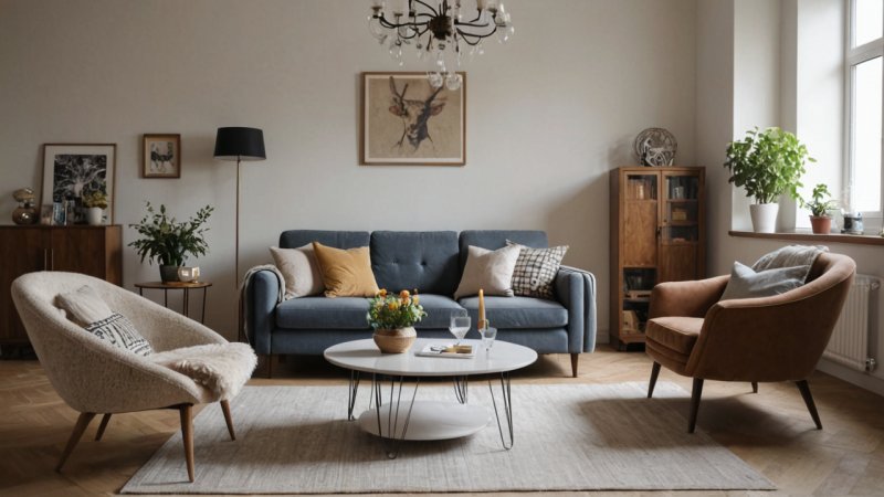moderne stue, vintage dekor, hjem forbedring, interiørdesign, renoveringstips