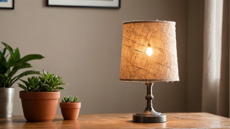 DIY lampe, resirkulerte materialer, hjemforbedring, bærekraftig livsstil, kreativ belysning