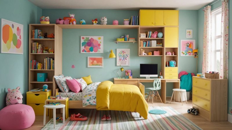 barnerom, oppbevaringsløsninger, hjemmeforbedring, organisering for barn, multifunksjonelle møbler