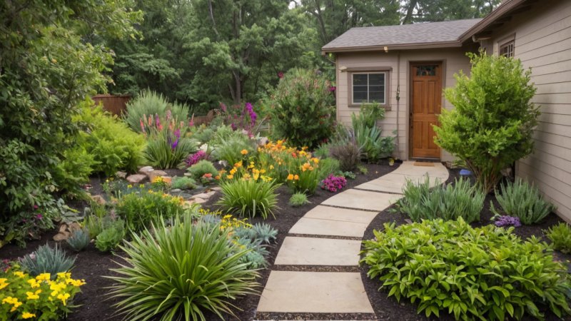 bærekraftig hage, lokale planter, øko-vennlig landskapspleie, regnvannssystem, kompostering