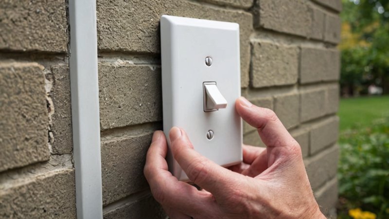 utendørs lysbryter, installasjon, gjør det selv, sikkerhetstips