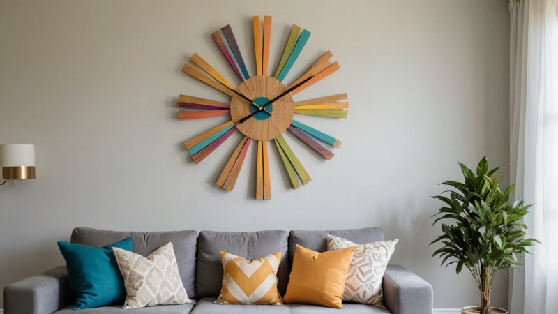 DIY veggklokke, hjemmedekor, kreative prosjekter, veggkunst, håndlaget klokke