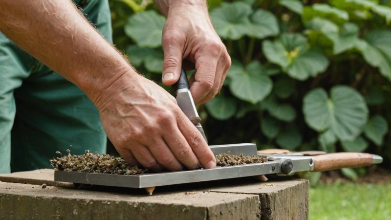 hageverktøy vedlikehold, manuell sliping, elektrisk sliping, gjør-det-selv hagearbeid, verktøypleie