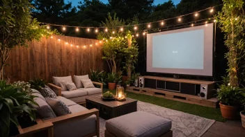 utekino, hageforbedringer, gjør-det-selv prosjekter, hjemmeunderholdning, bakgård filmkveld