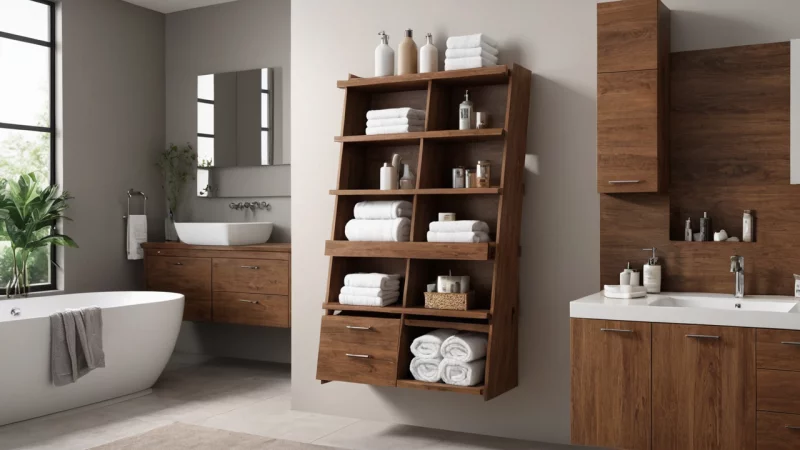 DIY bad oppbevaring, bad organisering, hjemforbedring, stilfulle oppbevaringsløsninger, hjemme renovering