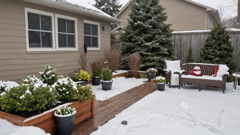 vinterforberedelse, vedlikehold av uteplasser, hagepleie, snømåking, vinterklargjøring av uteområder