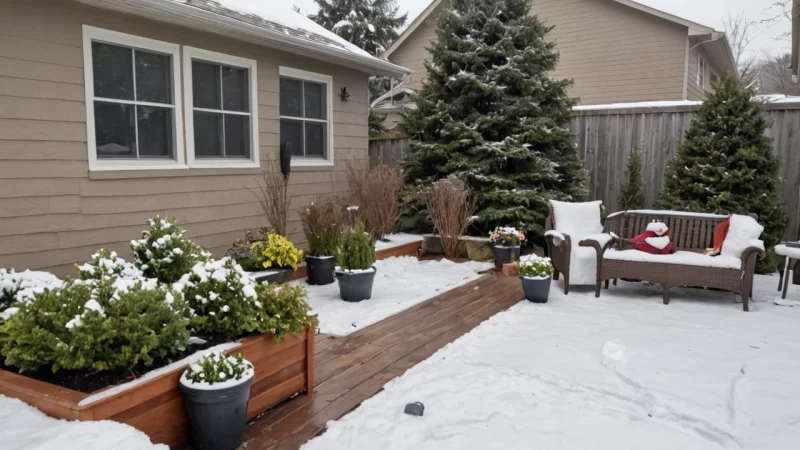 vinterforberedelse, vedlikehold av uteplasser, hagepleie, snømåking, vinterklargjøring av uteområder