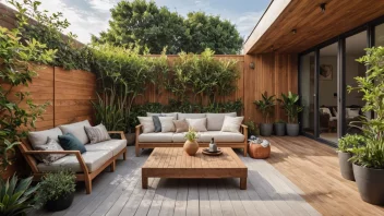 energivennlig uteplass, bærekraftige materialer, hagearbeid, hjemforbedring, vedlikehold, fornybare ressurser