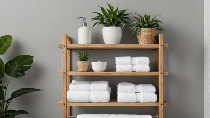 DIY baderomshylle, hjemmeforbedring, hylledesign, organisering, hjemmeoppussing